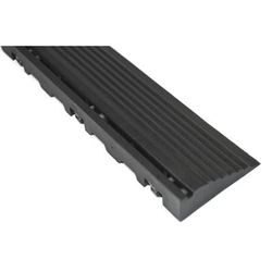 Swisstrax Jet Black Pro Series Pegged Floor Tile Edge Piece (10 Pack)