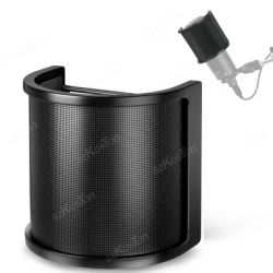 Metal Mesh Pop Filter Condenser Microphone Windscreen Recording Studio Microphone Shield Compatible with AT2020 A6V AM6 K669 Mic