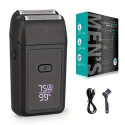 TEMU Usb Rechargeable Men's Electric Shaver - Cordless Beard Trimmer With Stainless Steel Blades, Perfect Father's Day Gift