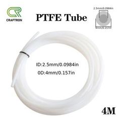 TEMU Ptfe Bowden Extruder Tube, 1m/4m Length, 2.5x4mm, Compatible With P1p P1s Ams A1 Mini Creality K1 Series 3d Printers, White/gray, Plastic, No Battery Required, 3d Printer Accessories