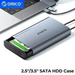 ORICO HDD Case 3.5" Hard Drive Enclosure Aluminum USB3.1 Type-C Heat Dissipation External HDD Docking Station for 2.5" 3.5" HDD