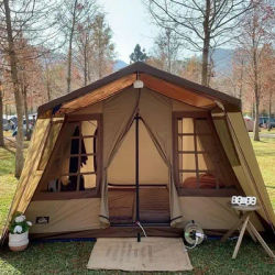 YOUSKY Autumn Cabin Style Tent Outdoor Folding Windproof Shelter for Multi-Person Camping and Glamping
