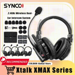 SYNCO Xtalk XMax Series Dual-Ear Noise Isolation Cancellation Team Communication Bluetooth Headset Wireless Intercom System