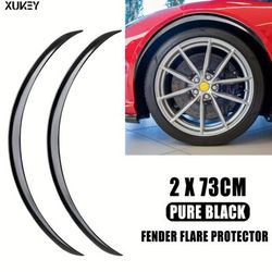 "TEMU Xukey 2pcs Black Rubber Car Truck Wheel Cover Protector Arches Strip 29", 2pcs Car Wheel Eyebrow Arch Trim Lips Strip Fender Flare Protectors"