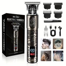 TEMU Men's Hair Clipper, Cordless Hair Clipper Grooming Set Professional Haircutting Kit, Rechargeable Home Hair Clipper, 0 Beard Trimmer
