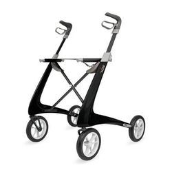 BYACRE Carbon Fiber Rollator with 18.5" W x 24" H Comfort Seat, Black, 1 EA (BYA100LGBK)