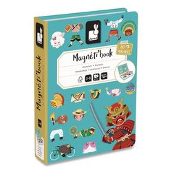 Janod Magneti'books, History, 72 Pieces (12 Cards, 60 Magnetic Shapes), Ages 3 to 8 (JUYJ02598)