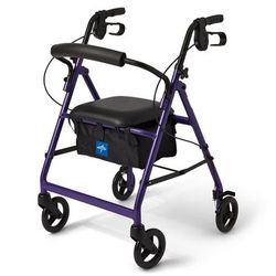 Medline Basic Rollator with 6" Wheels, Purple, 1 EA (MDS86850EP)