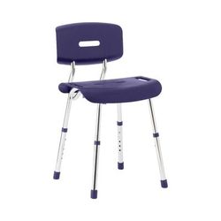 Medline Blue Shower Chair with Backrest, 300 lb. Weight Capacity, Microban Treated, 1/CS (G2-112KMX1)