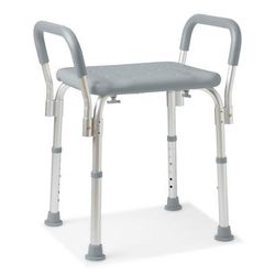 Medline Knockdown Shower Chair With Arms, Without Back, 1/EA (MDS89740RWAH)