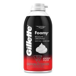 Gillette Foamy Shave Cream, Original Scent, 11 oz Aerosol Spray, 12/Carton (PGC24040CT)