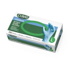 Curad Textured Nitrile Exam Gloves, Size L, 150/BX (CUR9316H)