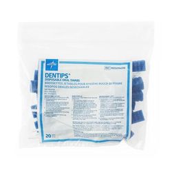 Medline DenTips Oral Swab, Untreated, Adult, 20/Bag, 50/CS (MDS096206)