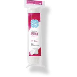Simply Soft Premium Lint-Free Cotton Rounds, 100 Count, 6 Bags/Case, 6/BX (RSS10002Z)