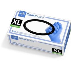 Medline SmartGuard Powder-Free Nitrile Exam Gloves, Size XL, 250/Box, 230/BX (SG314H)