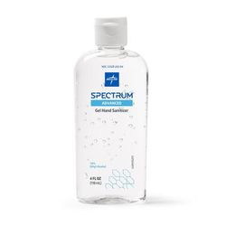 Medline Spectrum Gel Hand Sanitizer, 70% Ethyl Alcohol, Personal Carry, 4 oz., 24/CS (HH70G04)