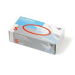 Medline SensiCare Powder-Free Nitrile Exam Gloves with Textured Fingertips, Size S, 150/BX (MDS8084H)