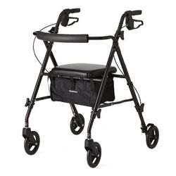 Medline Superlight Aluminum Rollator, Black, 1 EA (MDS86825SLBLK)