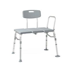 Medline Transfer Bench with Backrest and Pushbutton Height Adjustment, 400 lb. Capacity, 2/CS (G3-100KBX2)