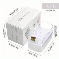TEMU 2-in-1 Nail Drill Bit Organizer With Cleaning Brush - 30 Slot Manicure Tool Storage Box, Salon-grade Grinding Head Holder & Display Case For Nail Art Accessories