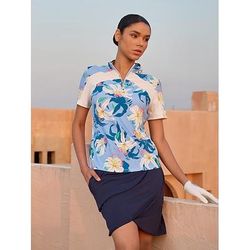 Per donna Polo da golf Rosa baby Blu denim Manica Corta Top Abbigliamento da golf da donna Abbigliamento Abiti Abbigliamento