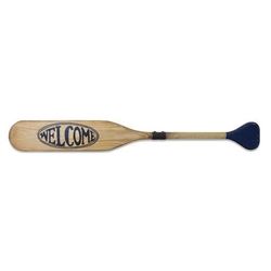Wooden Oar Welcome Sign 35.5"L by Melrose in Brown Black