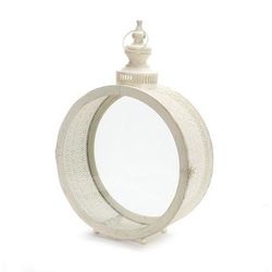 Lantern 22"H Metal/Glass by Melrose in Beige