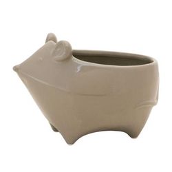 Mouse Planter (Set of 4) 6.5"L x 4.75"H Ceramic by Melrose in Grey