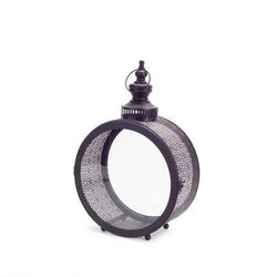 Lantern 17.5"H Metal/Glass by Melrose in Black/brown