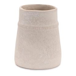 Recycled Paper Chalk Vase 6.5"H by Melrose in Beige