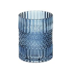 Vase 6"D x 8"H Glass by Melrose in Blue