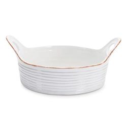 Ceramic Bowl with Handles (Set of 2) by Melrose in White