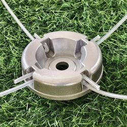 TEMU 1pc Universal Aluminum Alloy Lawn Mower Head With Nylon Steel Grass Trimmer Line, Compatible With Most Garden Trimmers, Lawn Mower Part