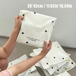 TEMU 20- Bai Bo Polka Dot Bags, Waterproof Thickened Pe Plastic, Closure, Airplane Box For Clothing & Back To School Gift Packaging