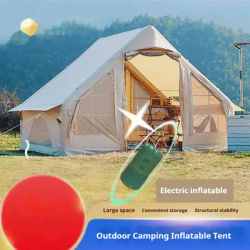 Inflatable Camping Tents with Pump, Air Glamping Tents, Easy Setup Waterproof and Windproof Blow up Tent