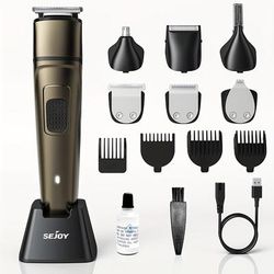 TEMU 6-in-1 Grooming Kit For Men - Hair & , Eyebrow, & Ear , And Charging