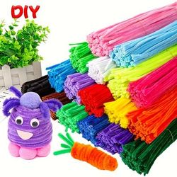 TEMU 100pcs Soft Fabric Metal Wire Picker For Diy Crafts, Hair Accessories & Floral Arrangements - Handcraft Supplies