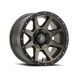 ICON Vehicle Dynamics Wheel Aluminum Bronze, nan, Lifetime Limited Warranty - 2-year Poweder Coat Finish ICNWH1817857345BR