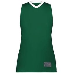 Augusta Sportswear 6888 Athletic Women's Match-Up Basketball Jersey T-Shirt in Dark Green/White size Large | Polyester