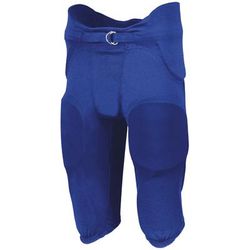 Russell Athletic F25PFM Integrated 7-Piece Pad Football Pant in Royal Blue size Medium | Polyester