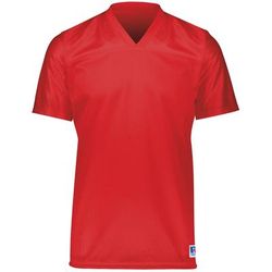 Russell Athletic R0593M Solid Flag Football Jersey T-Shirt in True Red size Medium | Polyester