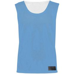 Augusta Sportswear AS9718 Youth Mesh Reversible Pinnie in Columbia Blue/White size Medium | Polyester 9718
