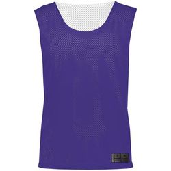 Augusta Sportswear AS9718 Youth Mesh Reversible Pinnie in Purple/White size XL | Polyester 9718