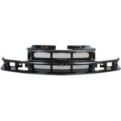 ReplaceXL Grille Assembly Plastic Painted Black Grille, 1-year unlimited-mileage warranty REPC070148