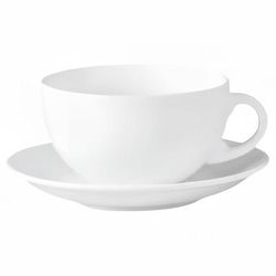 Oneida L5800000500 6" Round Verge Coffee Saucer - Porcelain, Warm White