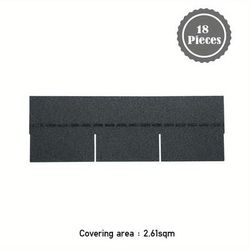 TEMU 18pcs Self-adhesive Asphalt Roof Shingles - 3 , 2.61sqm Coverage, Black/grey/red/green, Ideal For Sheds, Arbors, Doghouses & Log Cabins, Cabin Roofing | Shingles | Weatherresistant Shingles