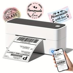 TEMU Phomemo 4x6 Thermal Label Printer For Shipping- 241bt Thermal Label Printer Compatible With Phone&pad&pc, Wireless Thermal Printer For Small Business, Barcode, Packages