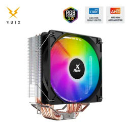 Ruix X6000 Pure Copper CPU Cooler 6 Heatpipes Rainbow RGB 120mm Fan Aircooler All Platform Intel 1150 1155 1156 1700 AMD AM4 AM5
