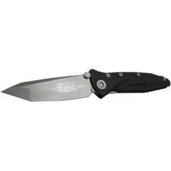 Microtech SOCOM Delta TE Folding Knife Black Handle Stonewash Plain MT163-10