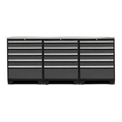 NewAge Garage Cabinets PRO Grey 4-Piece Workbench Set with Stainless Steel Top